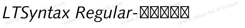 LTSyntax Regular字体转换